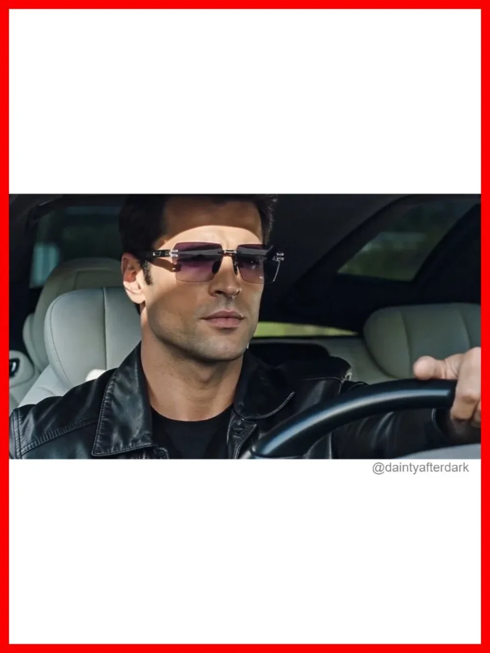 Rimless Rectangle Sunglasses Square Frameless Shades UV Protection